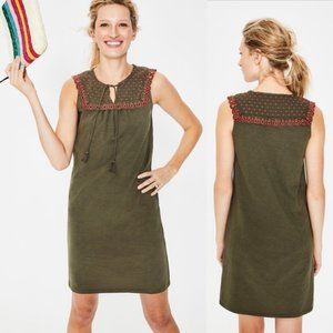 BODEN Nella Jersey Dress - Classic Khaki | Size 8R US, 12R UK